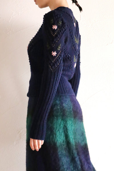 80s Navy Austrian Cardigan Size S