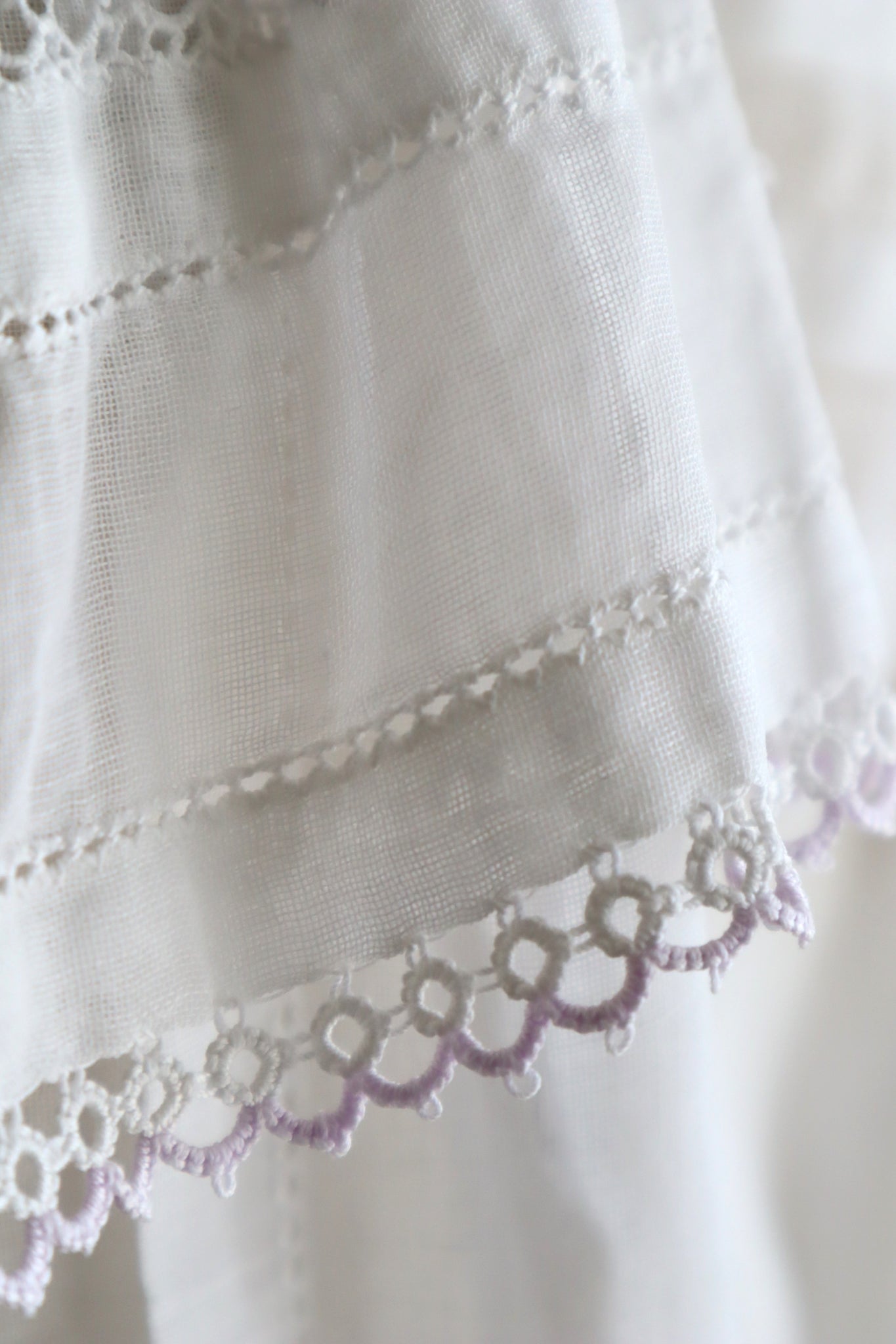 1910s Lavender Crochet Trim Blouse