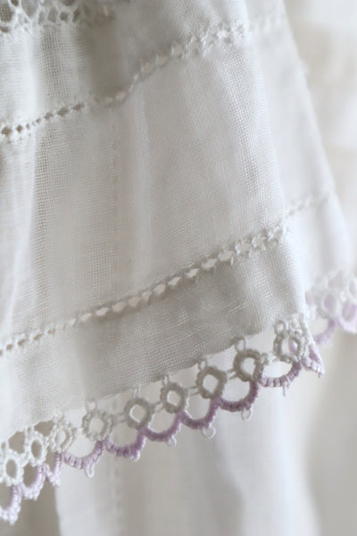 1910s Lavender Crochet Trim Blouse