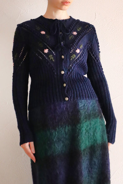 80s Navy Austrian Cardigan Size S