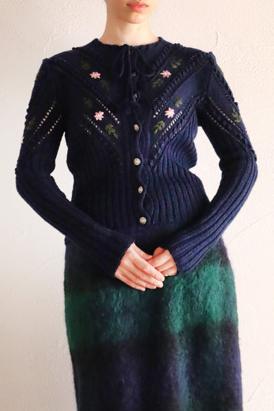 80s Navy Austrian Cardigan Size S