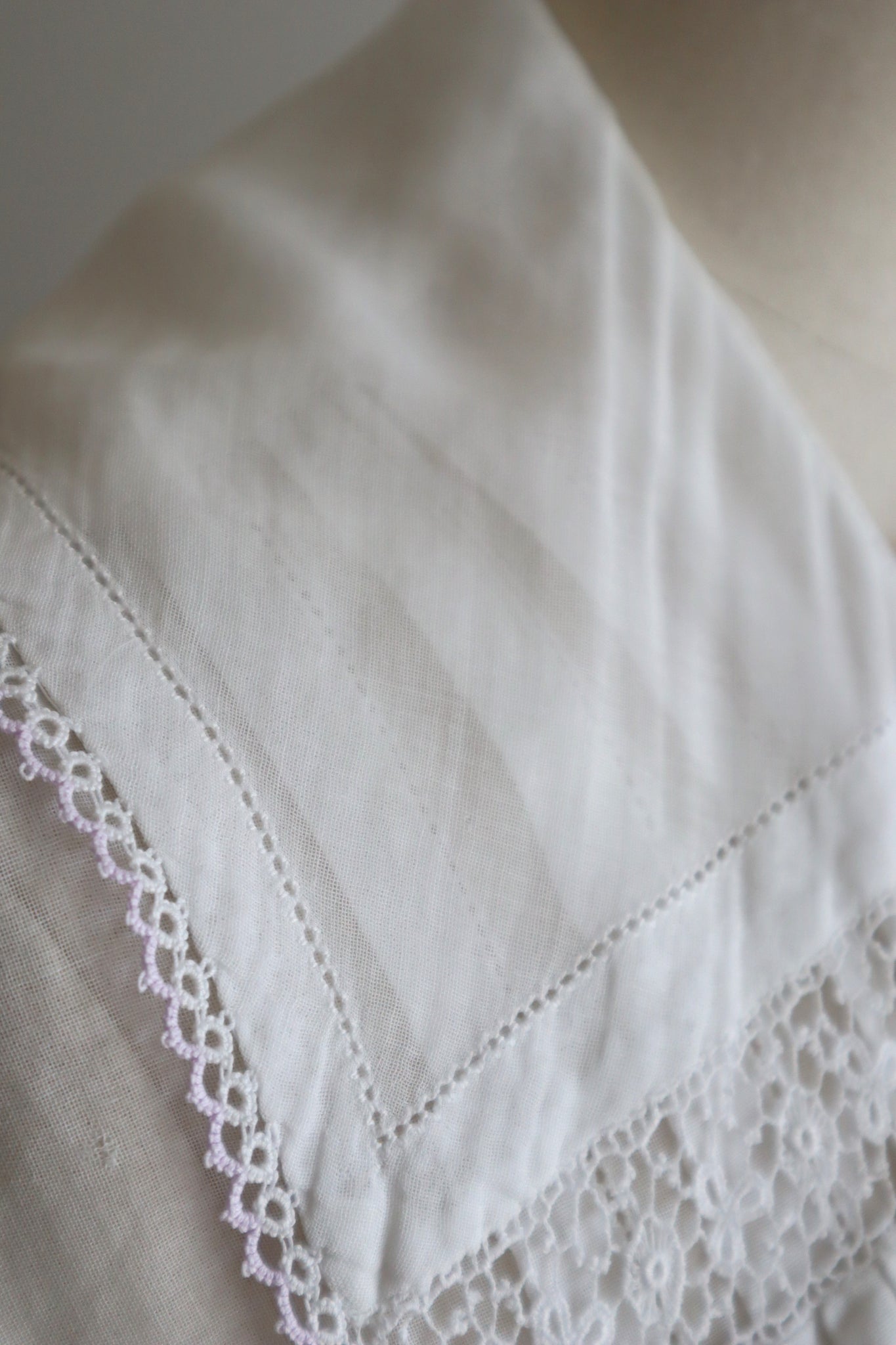 1910s Lavender Crochet Trim Blouse