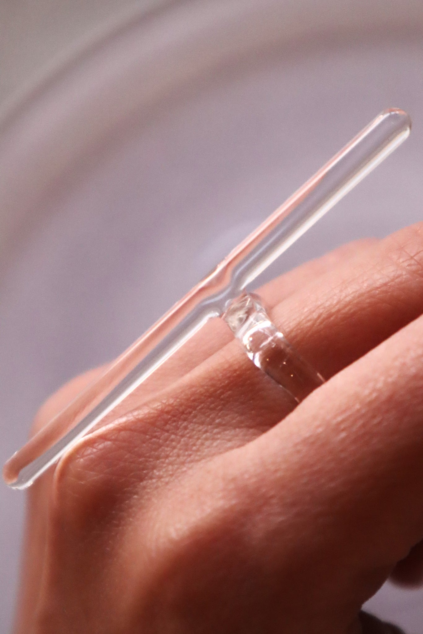 Droite – glass ring