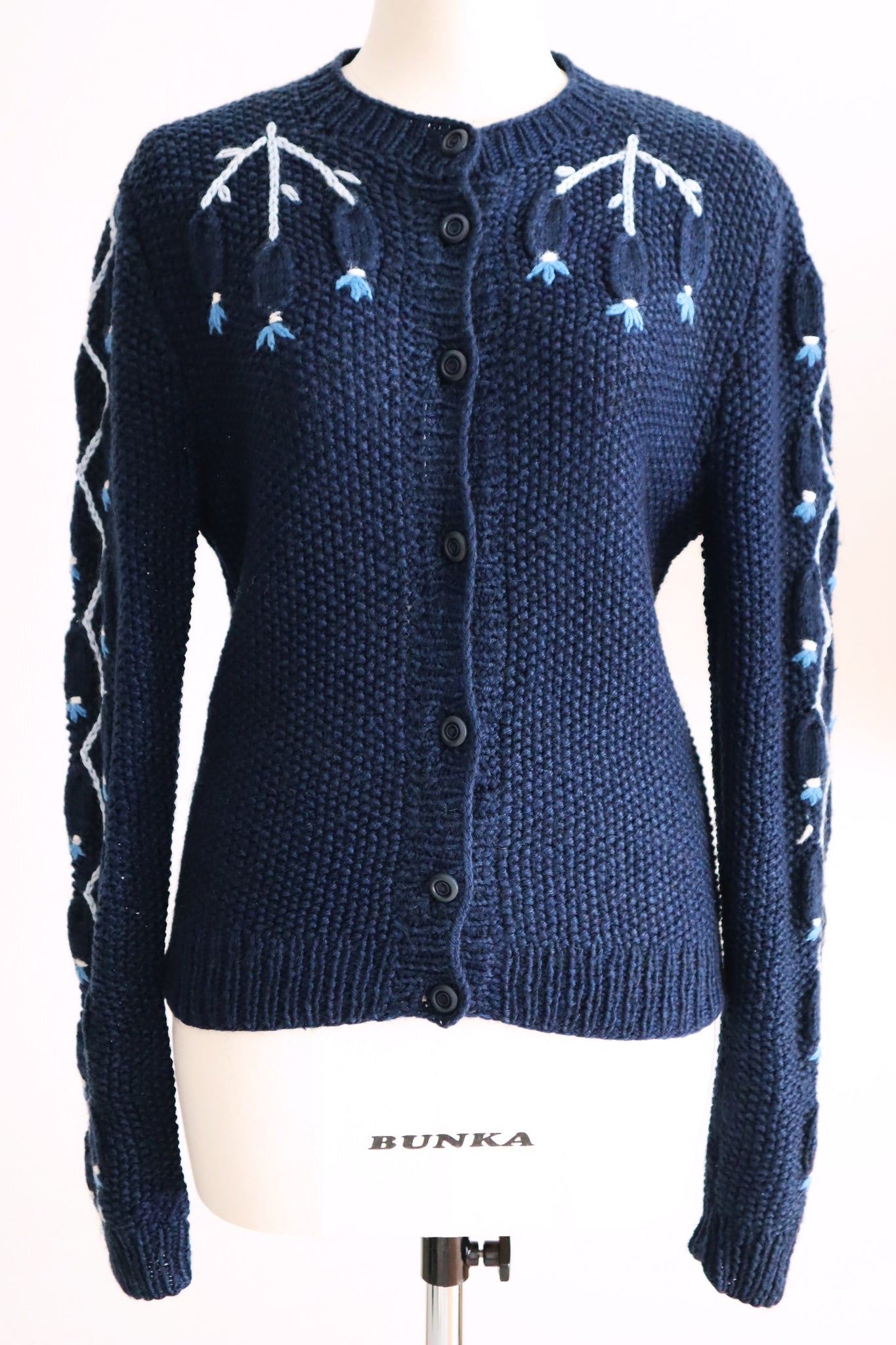 80s Navy Austrian Cardigan