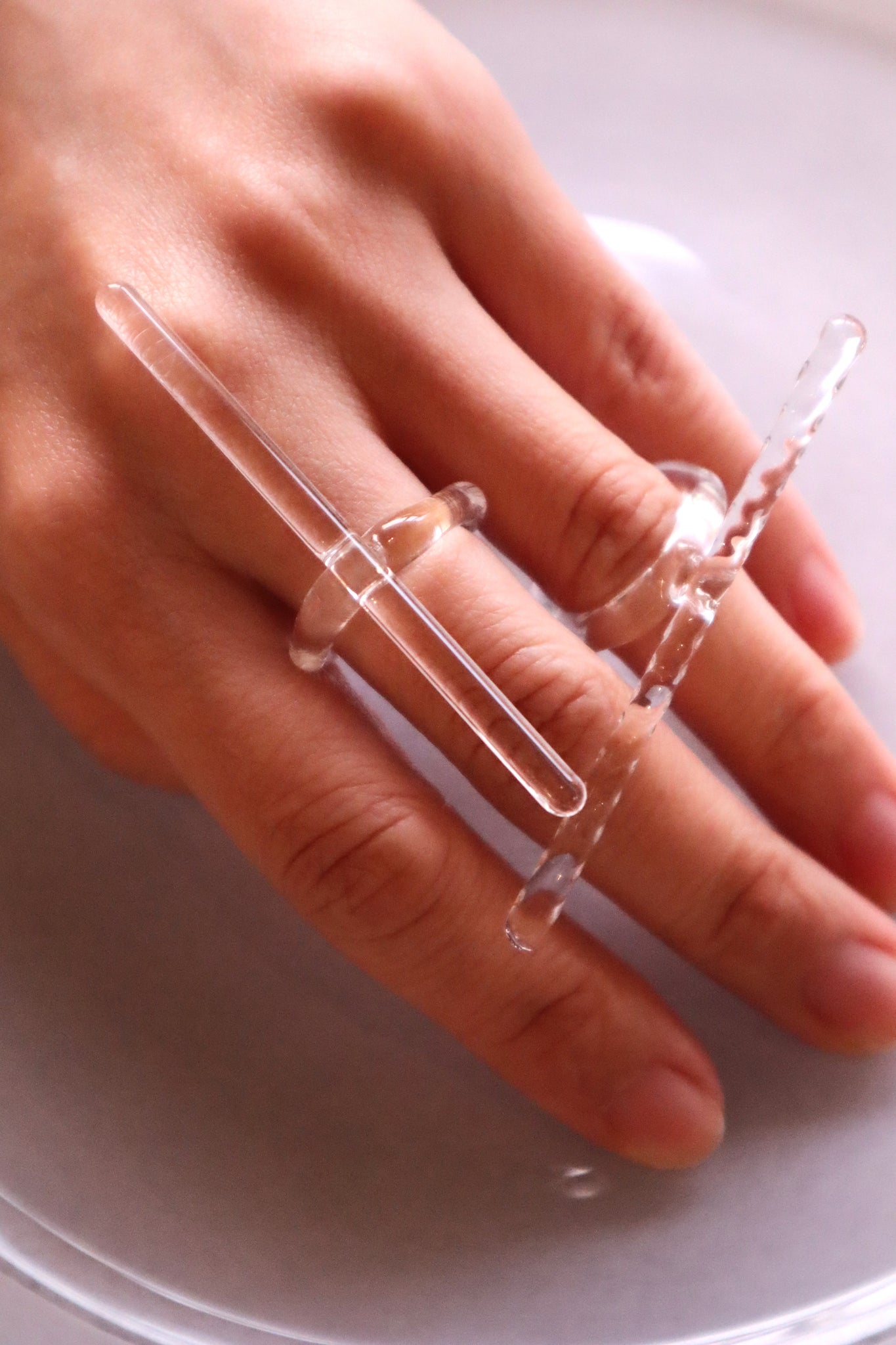 Droite – glass ring