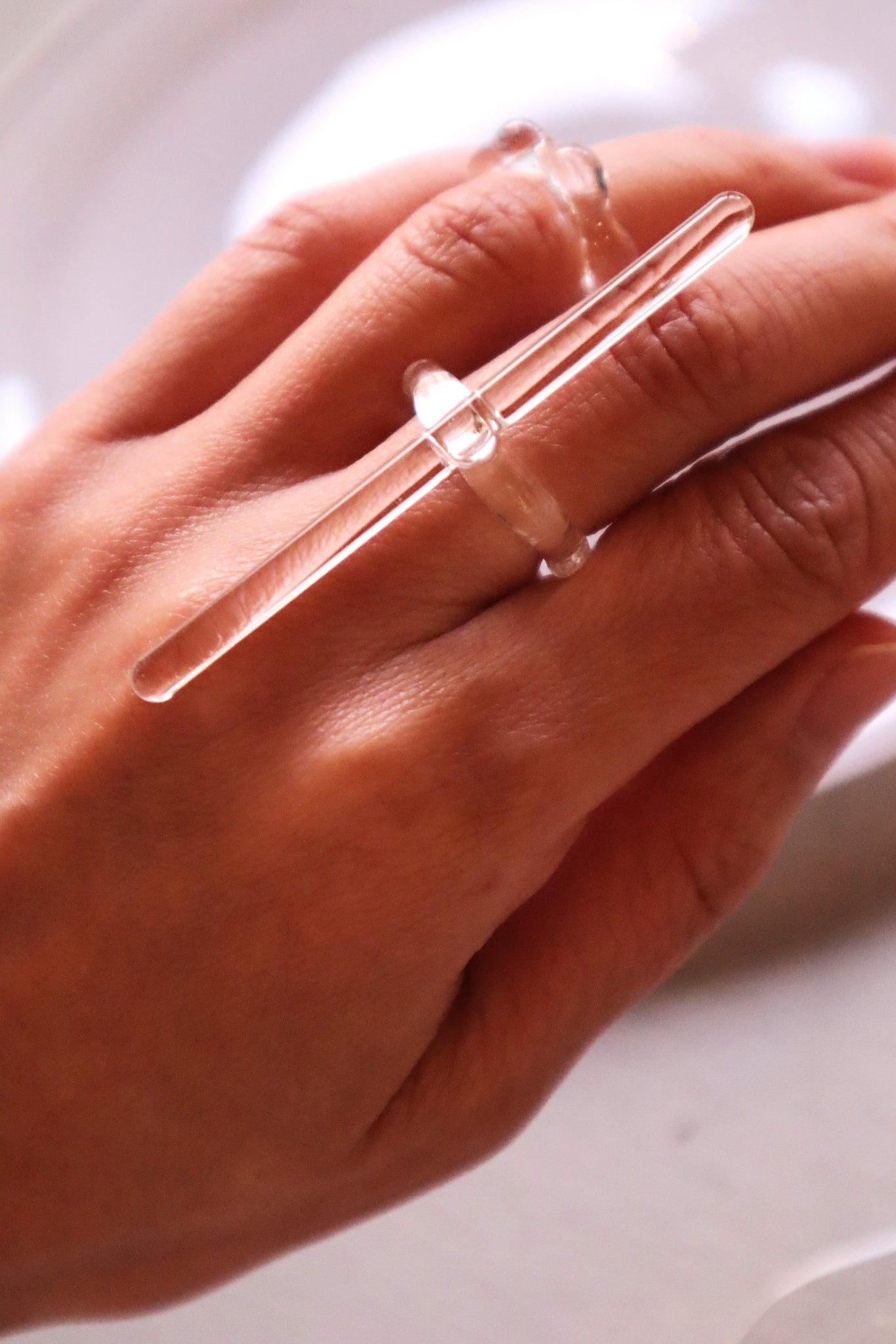 Droite – glass ring