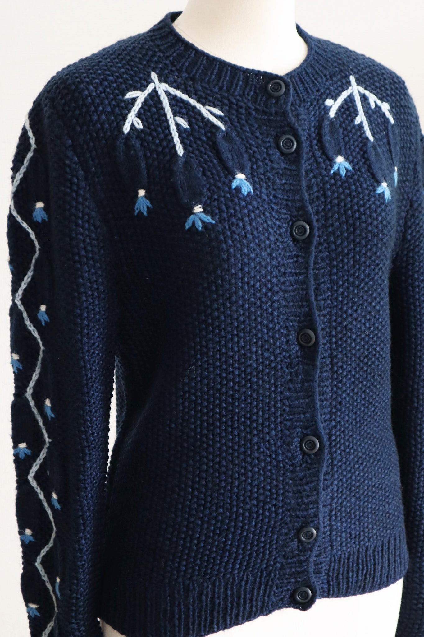 80s Navy Austrian Cardigan