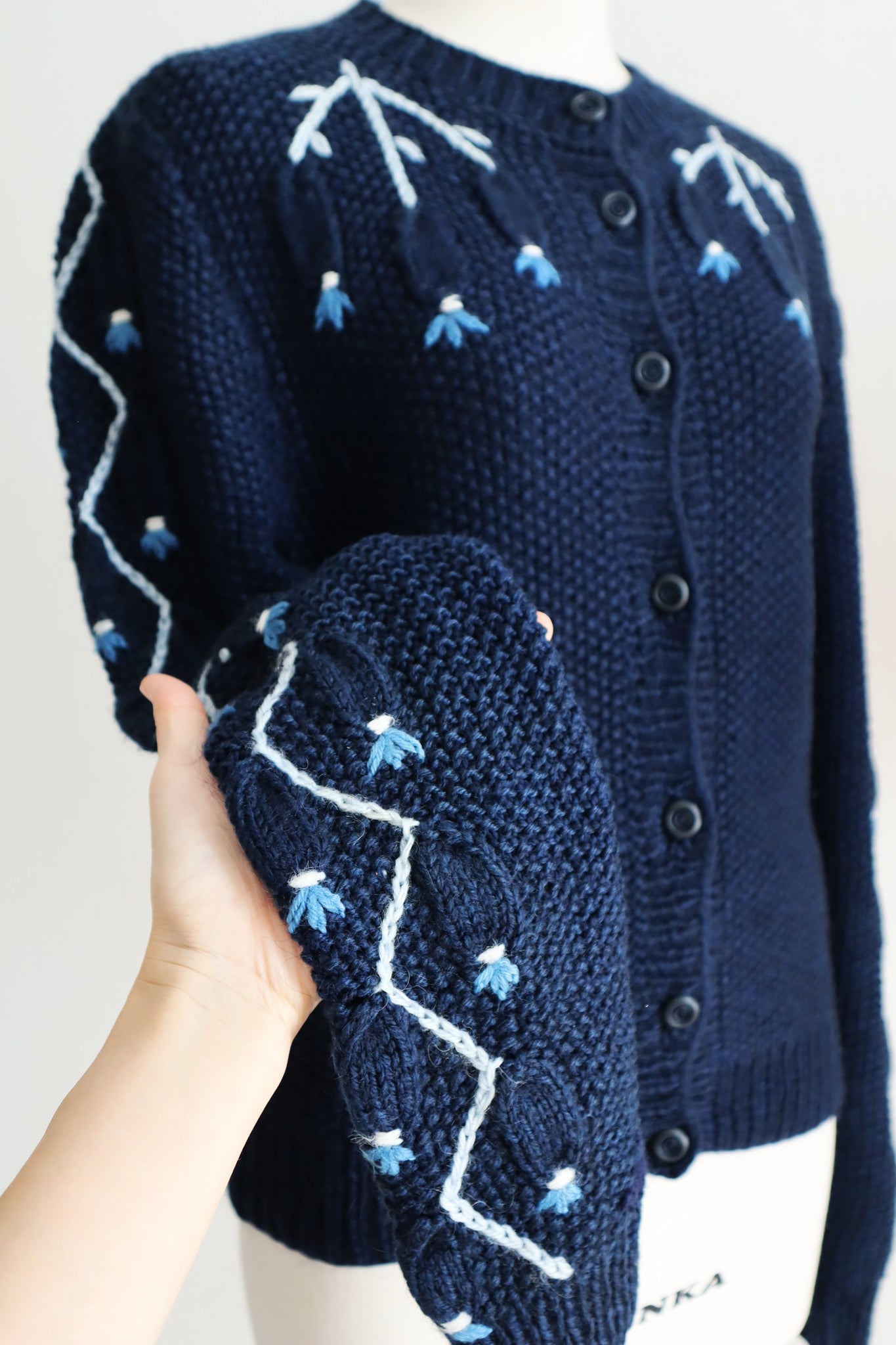 80s Navy Austrian Cardigan