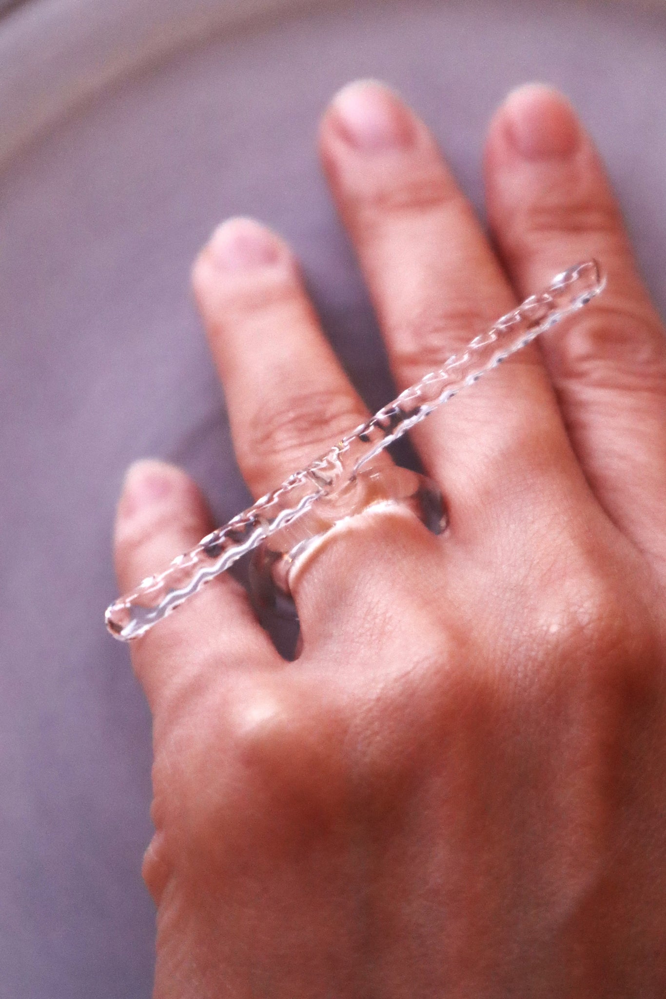 Stalactite – glass ring