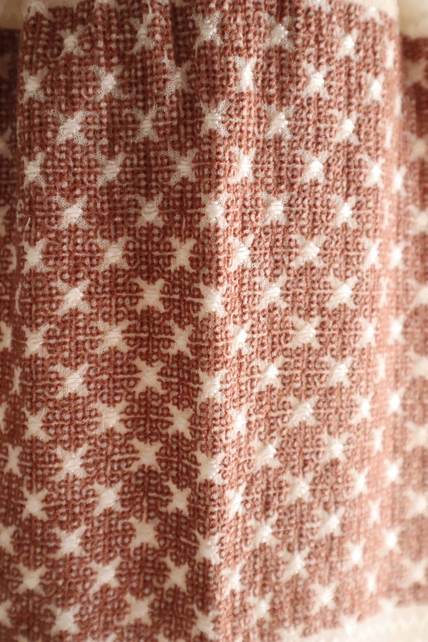 1940s~1950s Romanian Blouse Cream×Brown