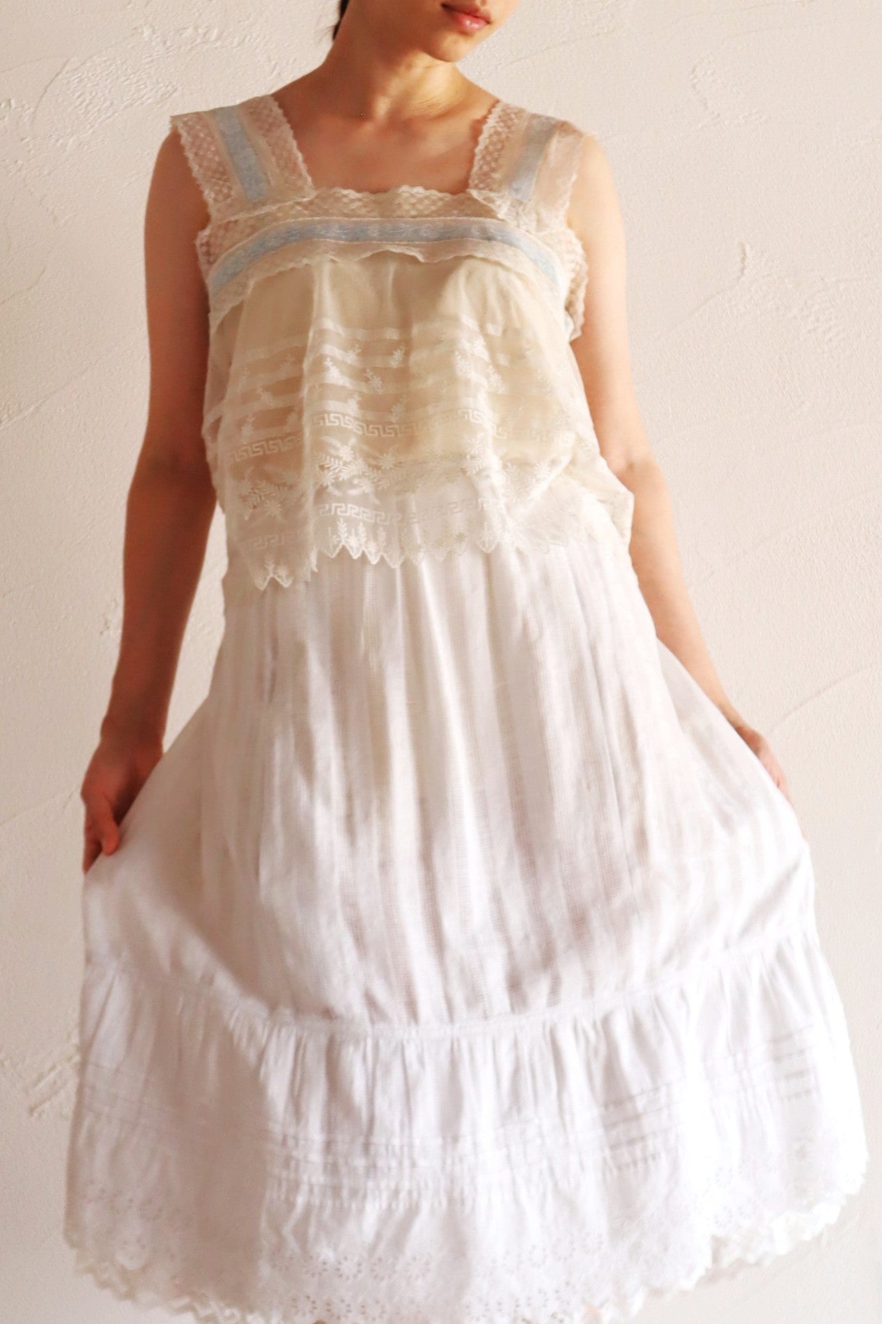 Handcrafted French Antique Lace Corset Cover