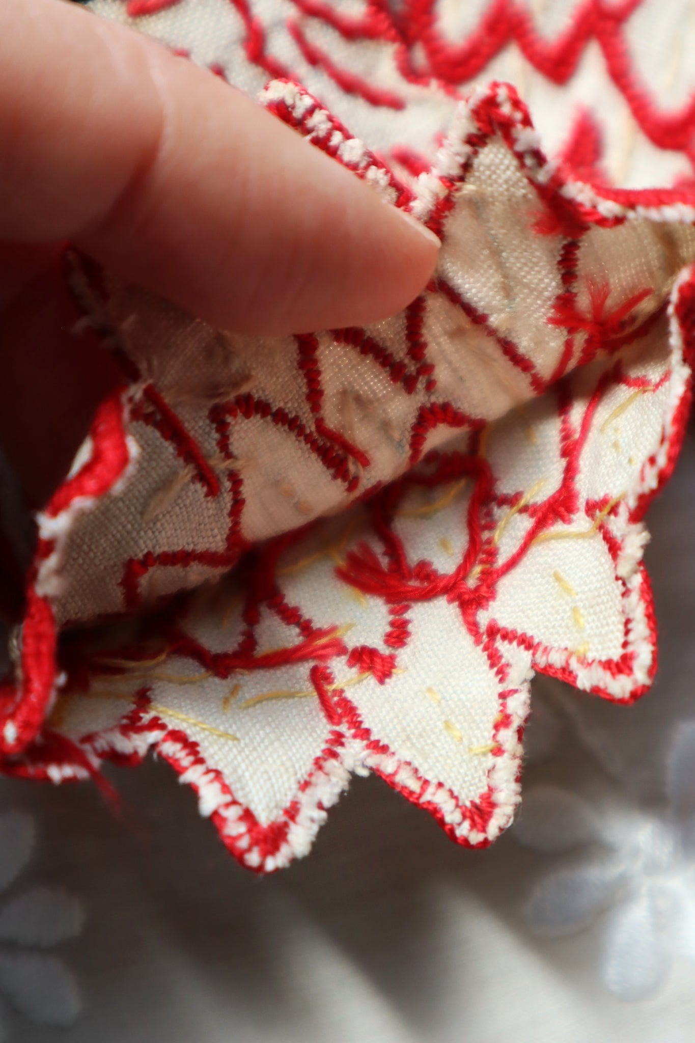 1910s–1920s French Hand-Embroidered Linen Chicken Egg Warmers (Set of 5)