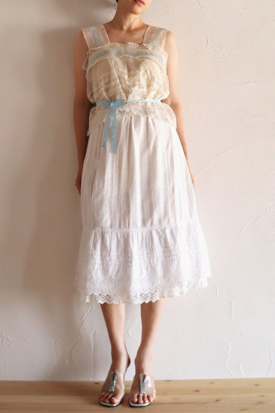 Handcrafted French Antique Lace Corset Cover