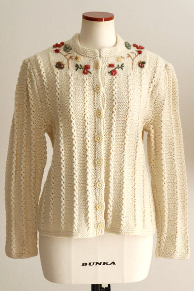 70s Fluffy Yarn Austrian Cardigan