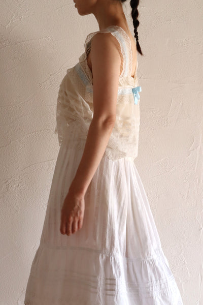 Handcrafted French Antique Lace Corset Cover