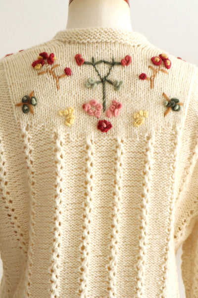 70s Fluffy Yarn Austrian Cardigan