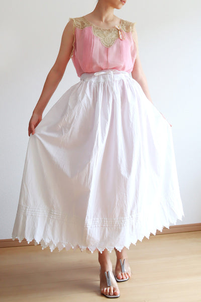 1900s Cotton Petticoat Skirt