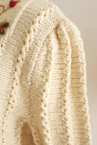 70s Fluffy Yarn Austrian Cardigan