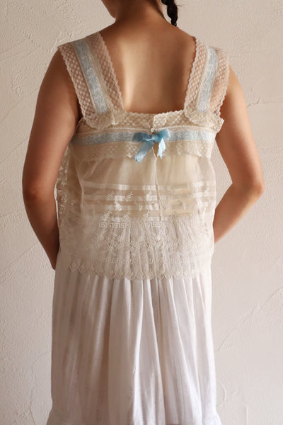 Handcrafted French Antique Lace Corset Cover