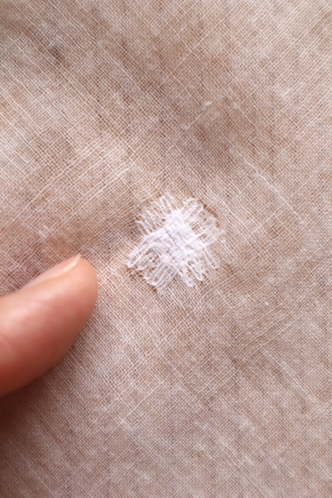 19th Century French Muslin Embroidered Fichu Shawl