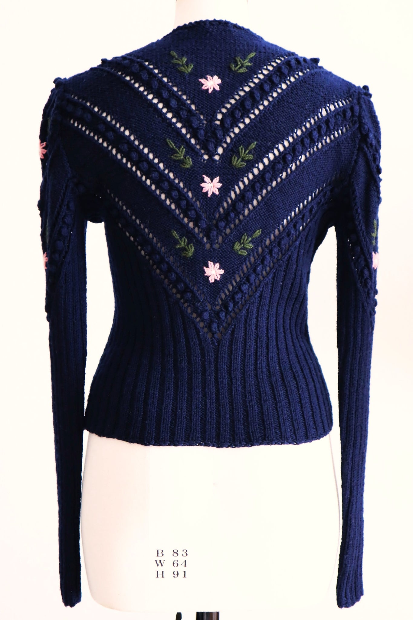 80s Navy Austrian Cardigan Size S