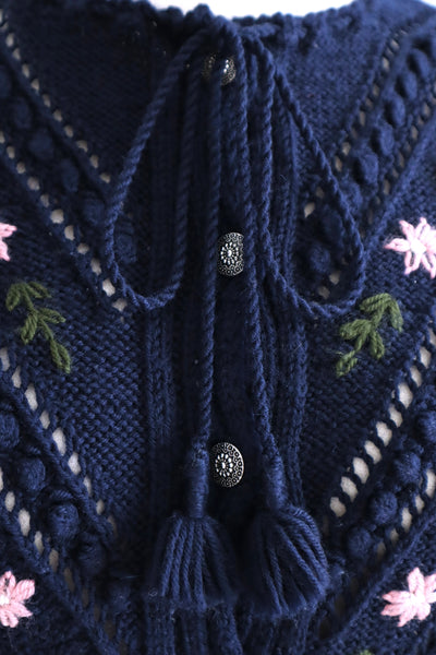80s Navy Austrian Cardigan Size S