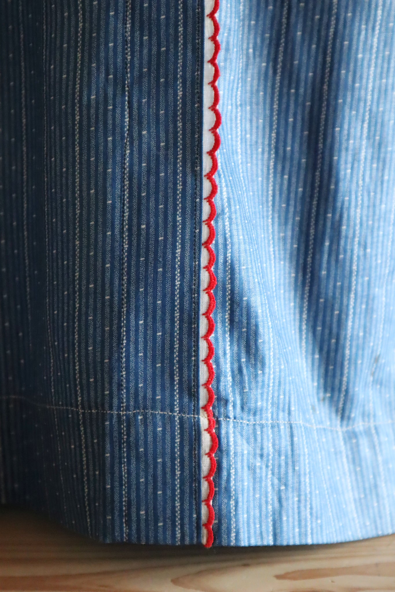 1910s Indigo Calico Dress