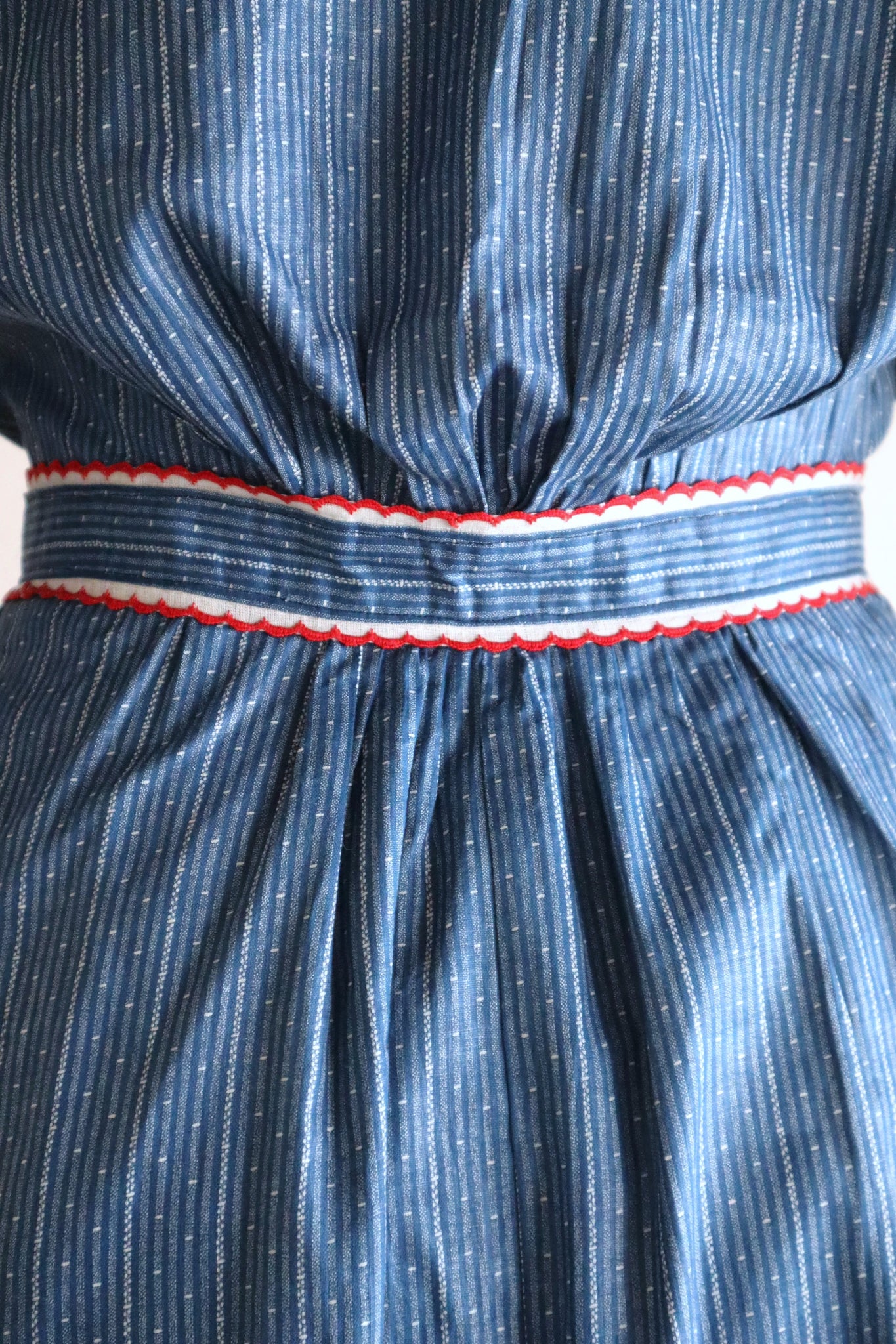 1910s Indigo Calico Dress