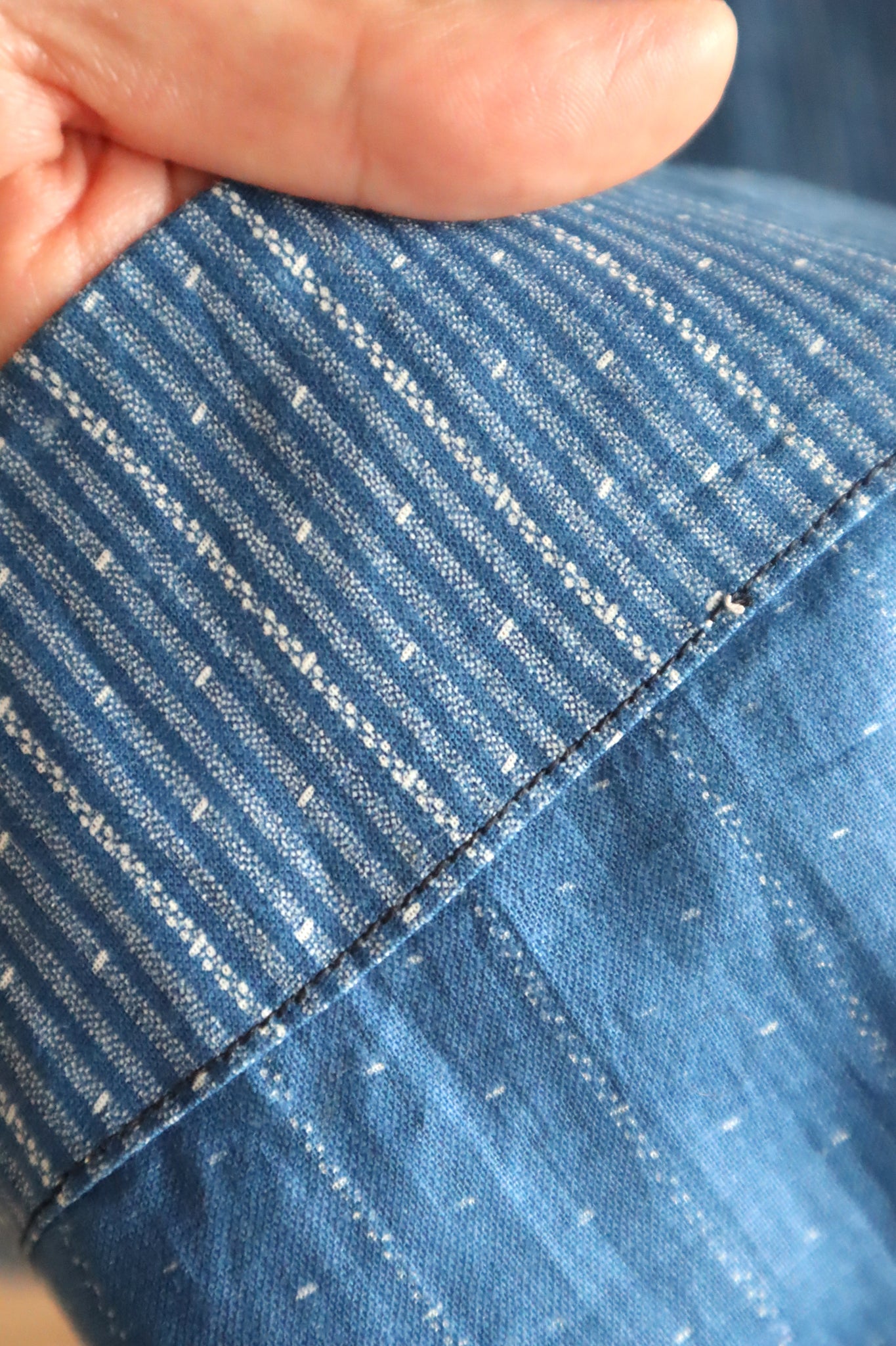 1910s Indigo Calico Dress