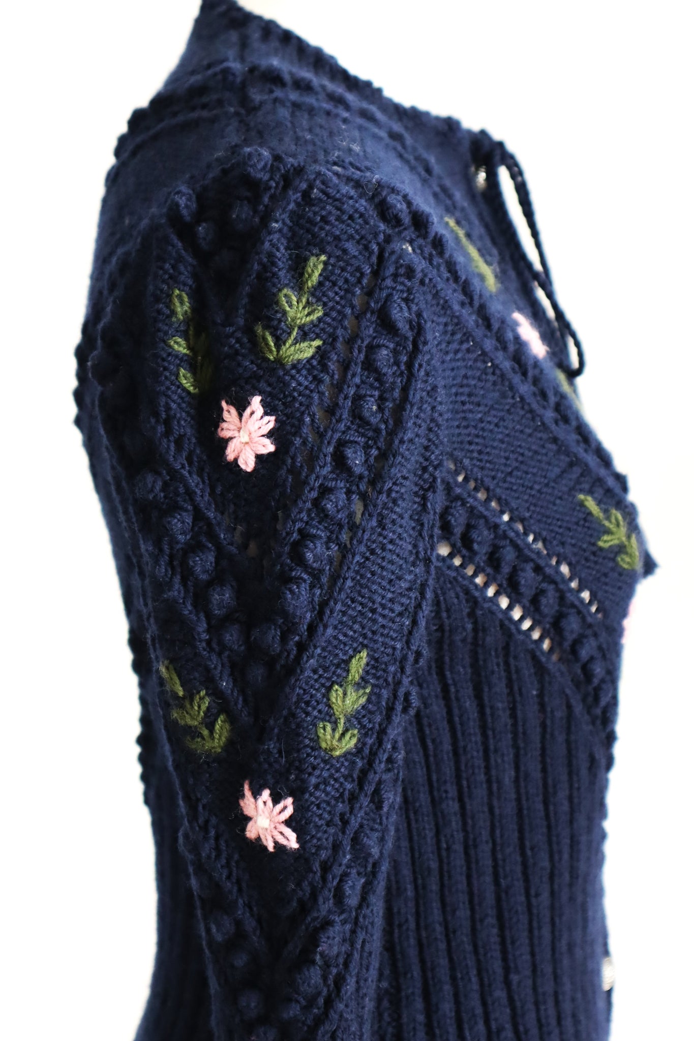 80s Navy Austrian Cardigan Size S