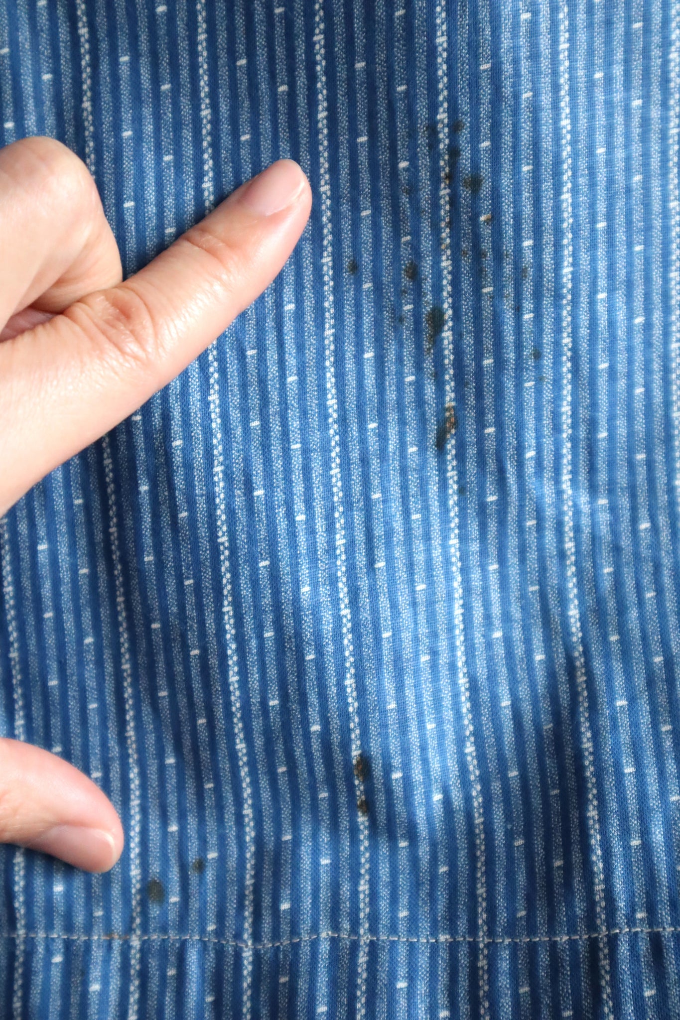 1910s Indigo Calico Dress