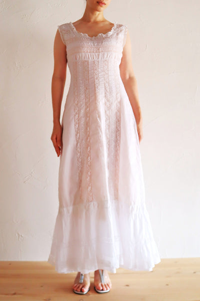 1910s French Hand-Sewn Valenciennes Lace Dress