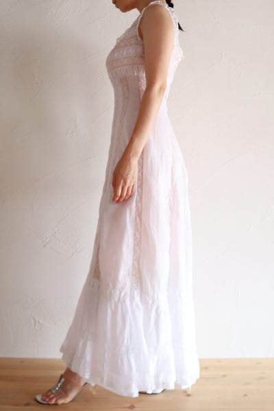 1910s French Hand-Sewn Valenciennes Lace Dress