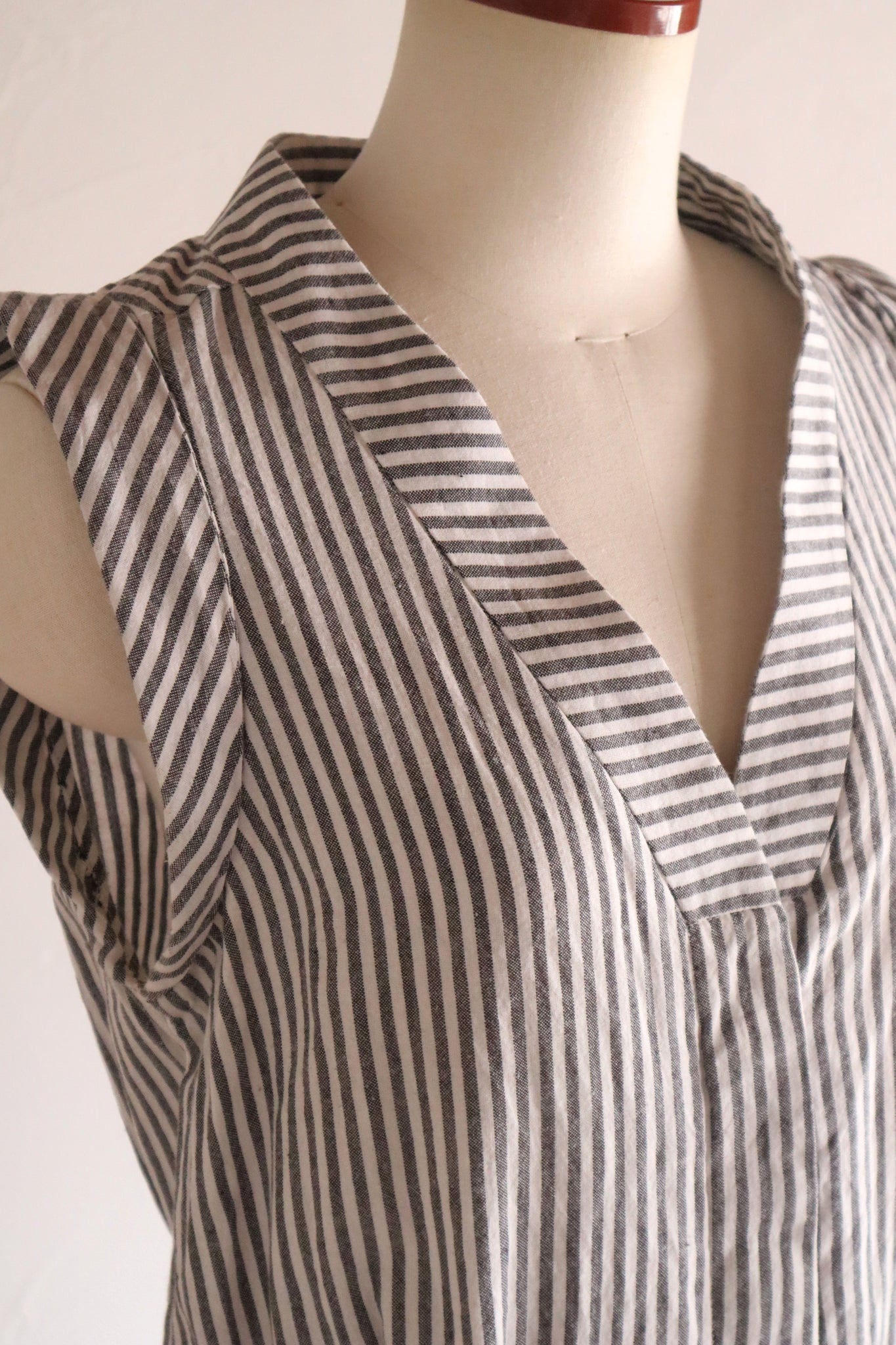 70s Striped Cotton Jumpsuit