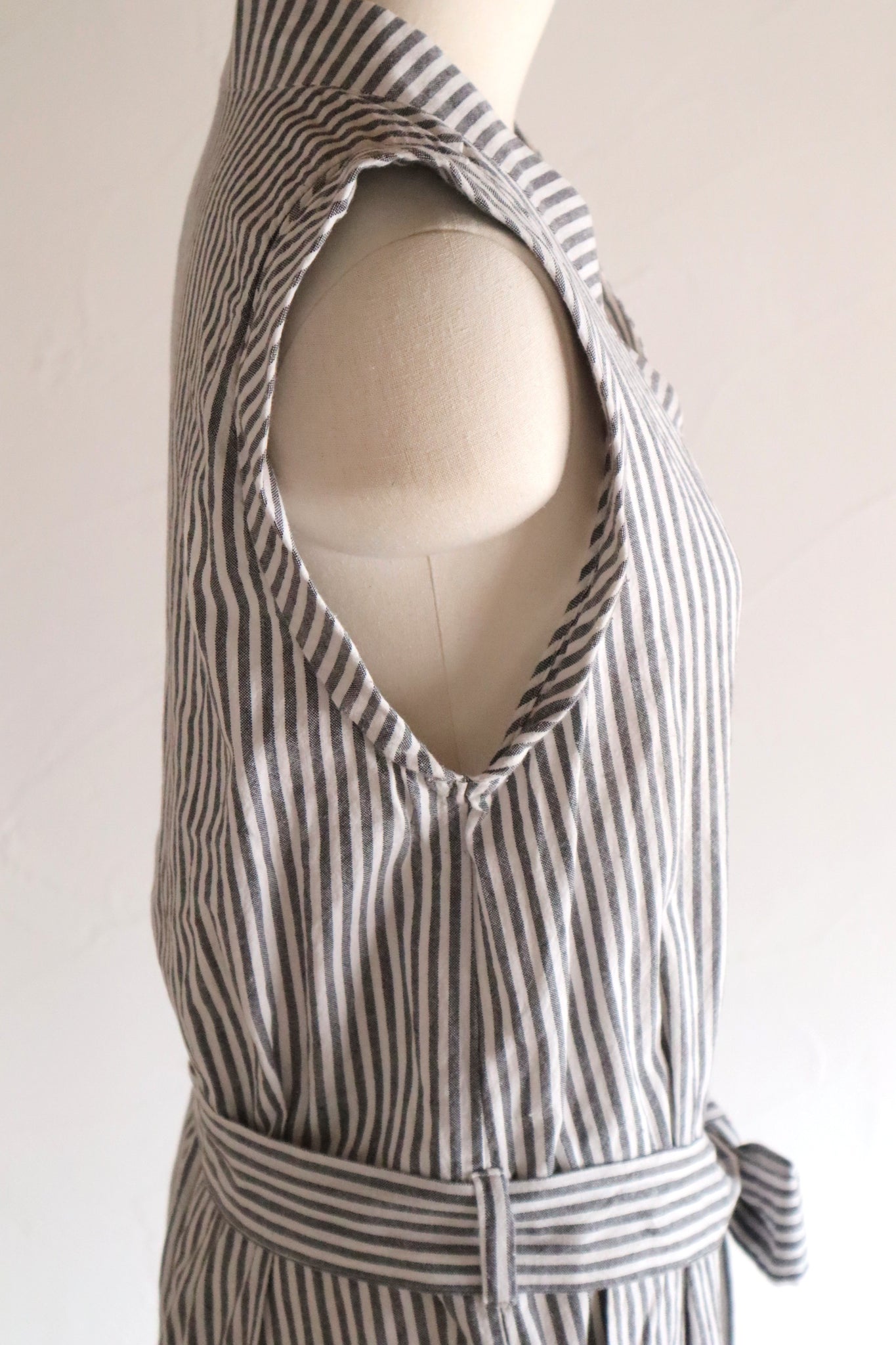 70s Striped Cotton Jumpsuit