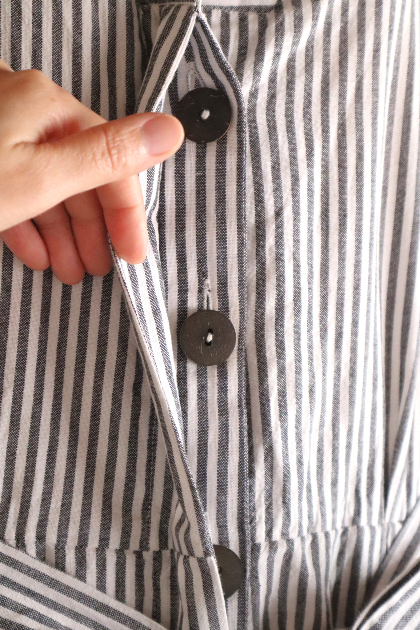 70s Striped Cotton Jumpsuit