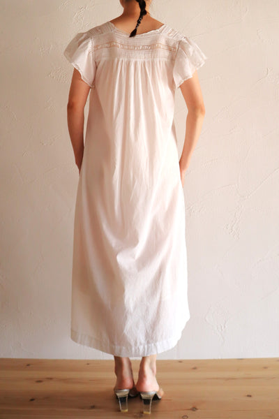 1900s French Hand-Sewn Cotton Lawn Dress