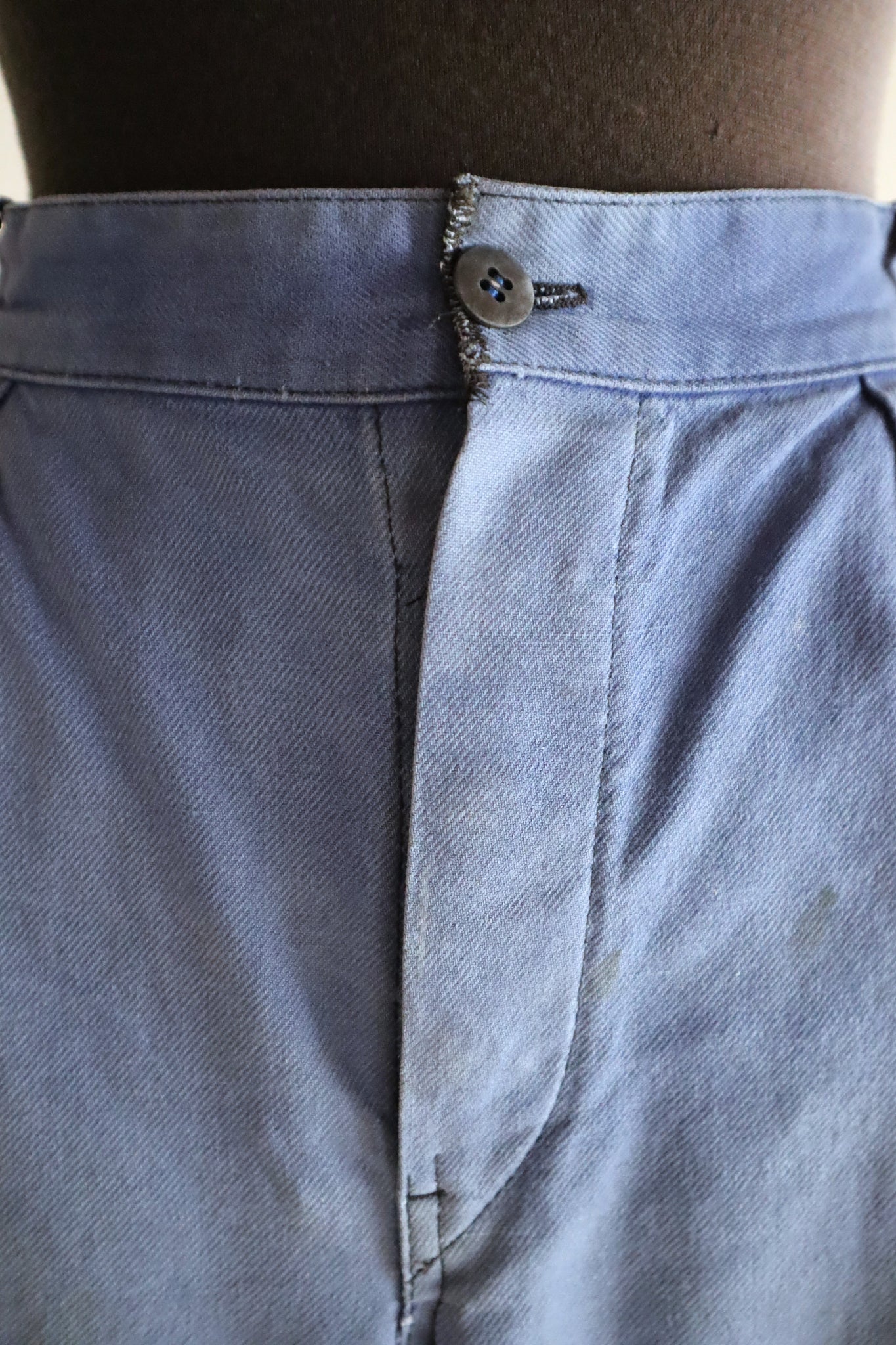 1950s–1960s French Blue Moleskin Work Pants