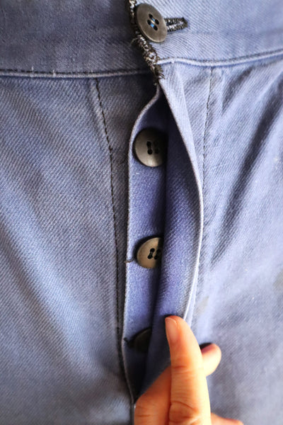 1950s–1960s French Blue Moleskin Work Pants