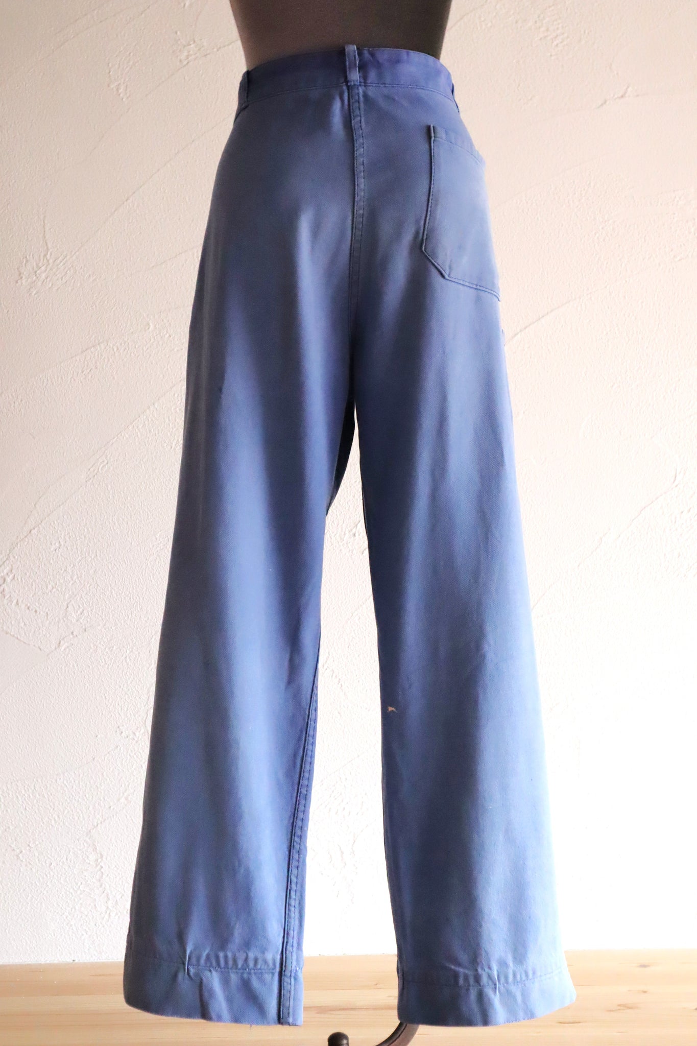 1950s–1960s French Blue Moleskin Work Pants