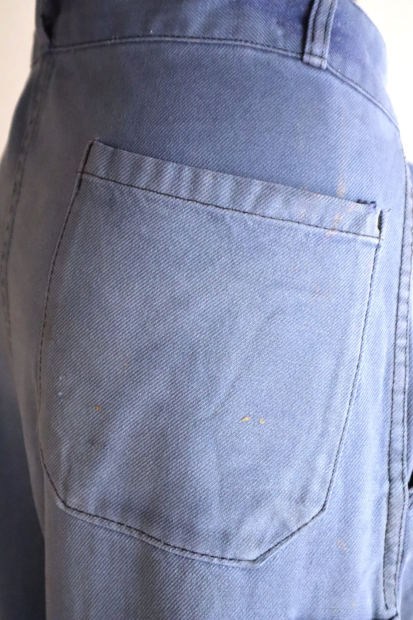 1950s–1960s French Blue Moleskin Work Pants
