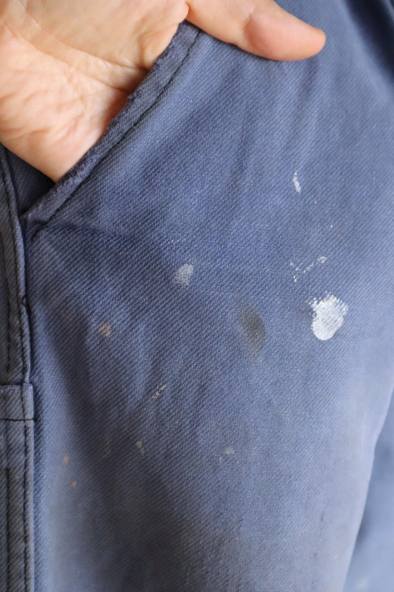 1950s–1960s French Blue Moleskin Work Pants