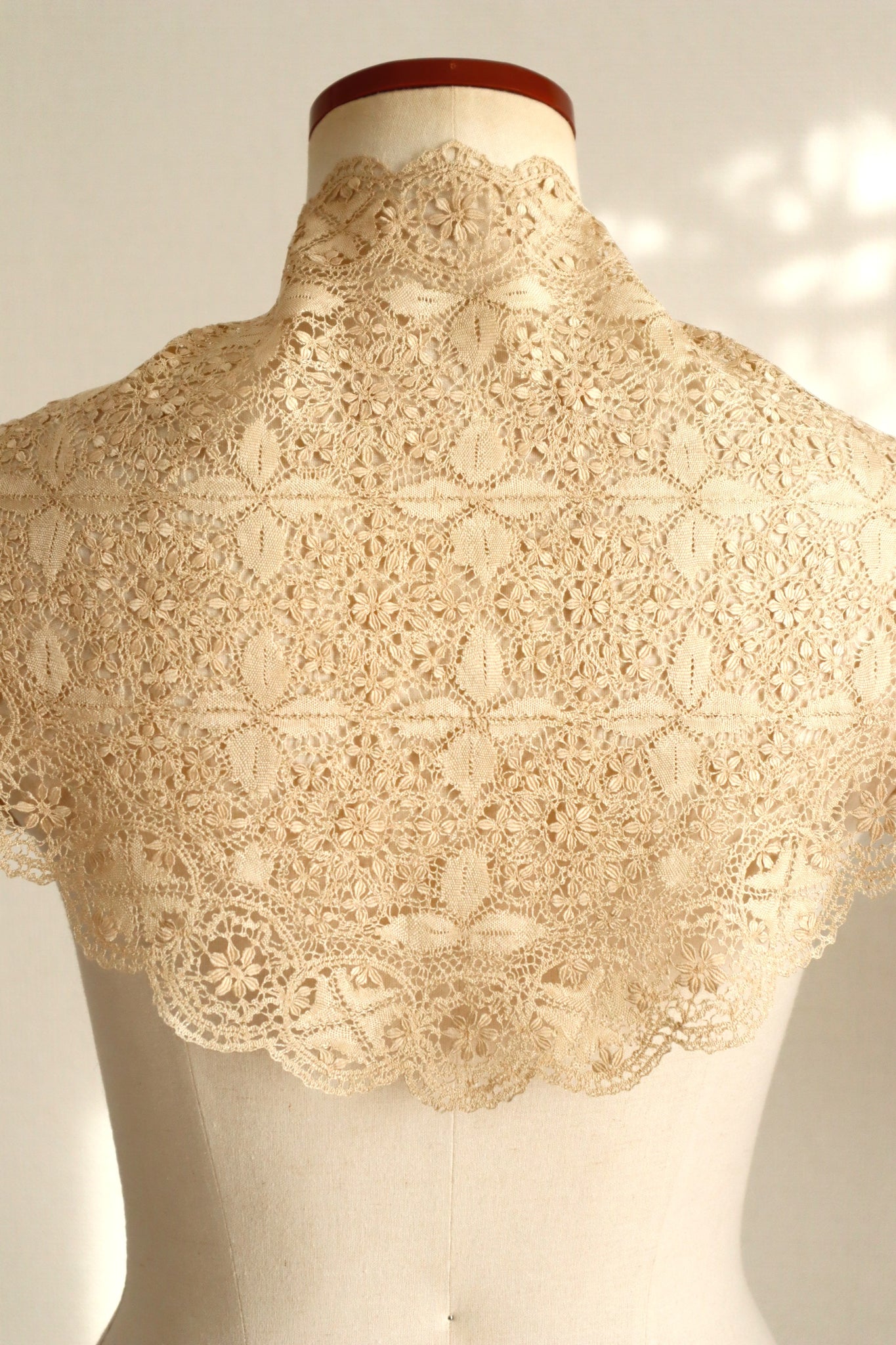 1900s Silk Maltese Lace Shawl