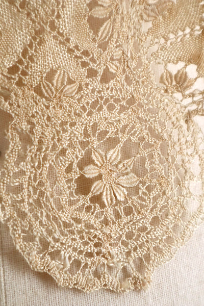 1900s Silk Maltese Lace Shawl