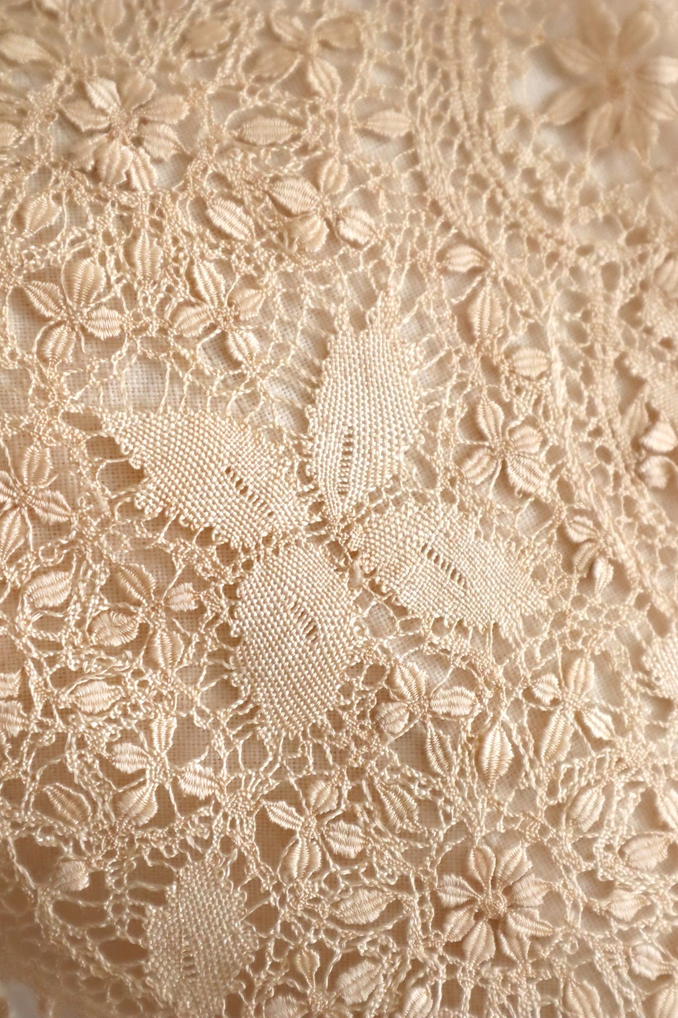 1900s Silk Maltese Lace Shawl