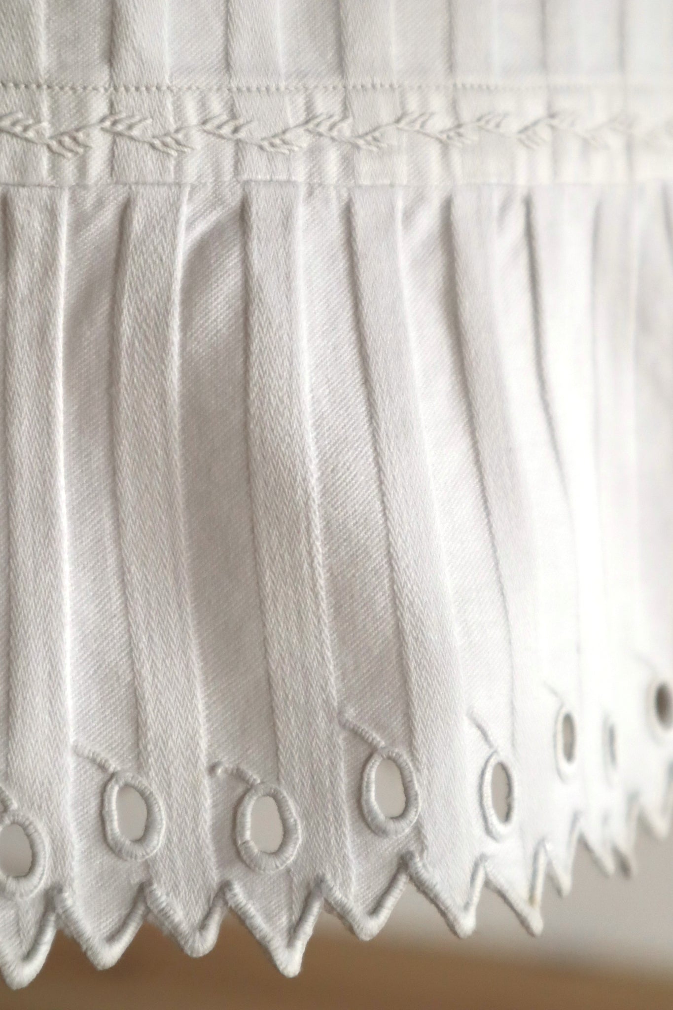 1910s French Striped Cotton Skirt