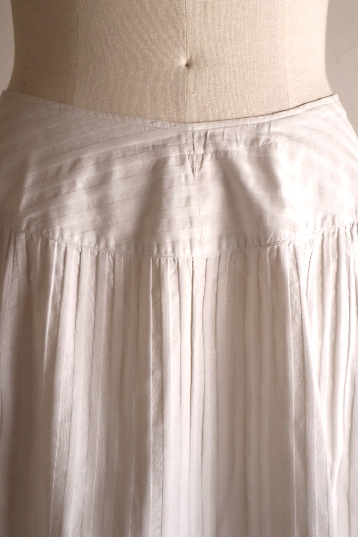 1910s French Striped Cotton Skirt