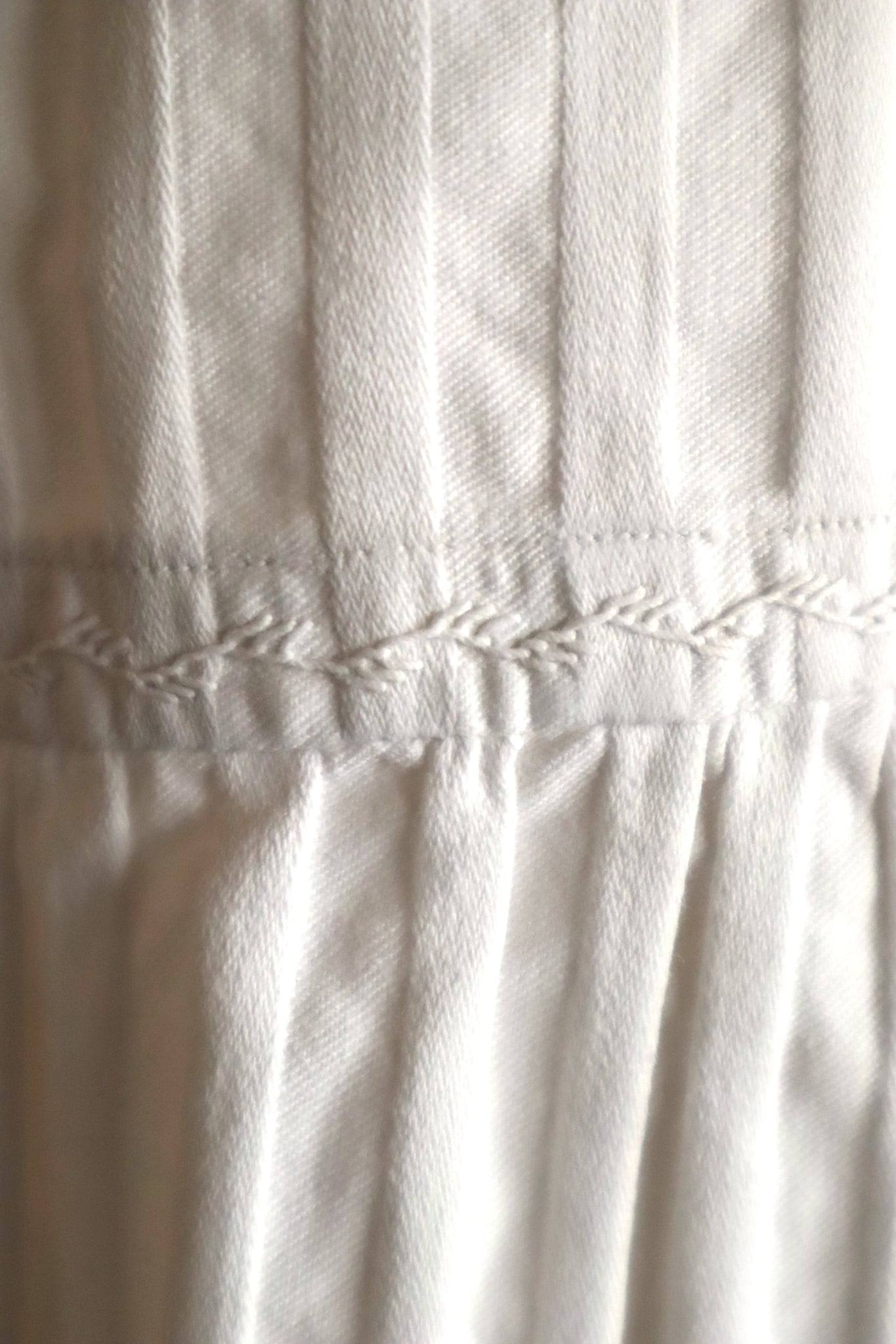1910s French Striped Cotton Skirt