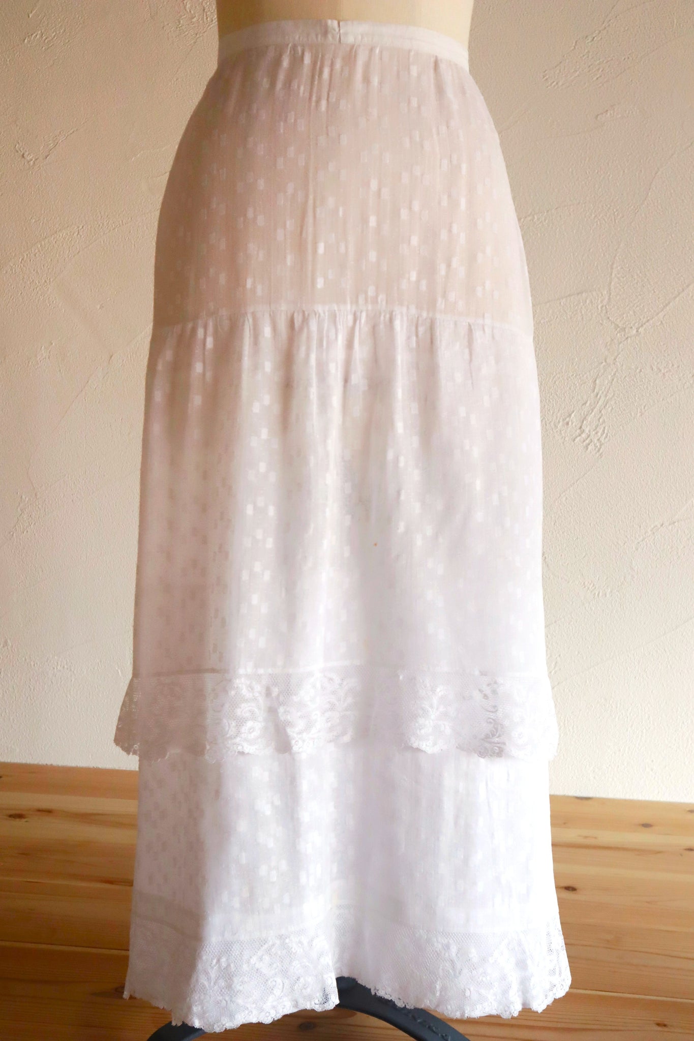 1910s Cotton Tiered Skirt