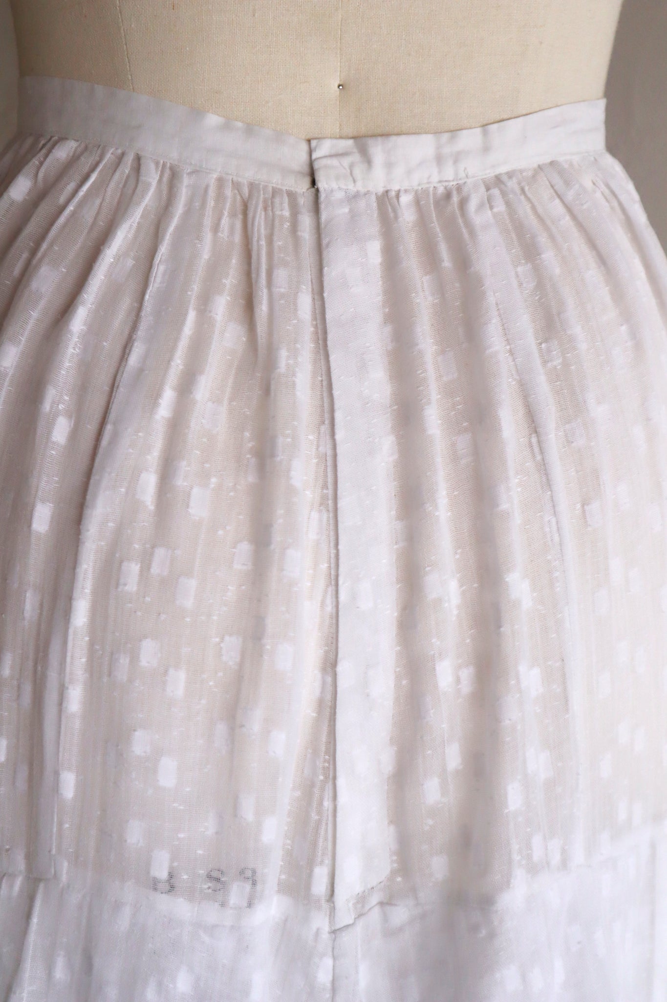 1910s Cotton Tiered Skirt